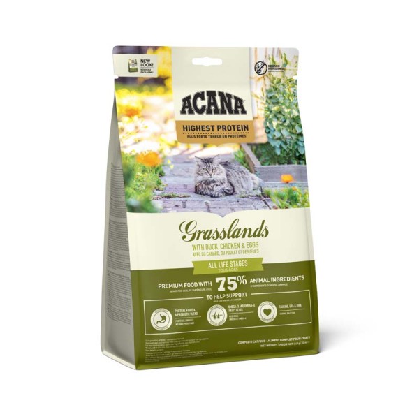 ACANA Cat Highest Protein Grasslands Front Right 340g EMEA APAC_1230