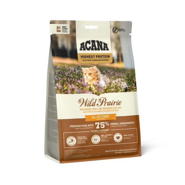 ACANA Cat Highest Protein Wild Prairie Front Right 340g EMEA APAC_1222